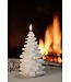 Uyuni LED kaars Kerstboom Wit 10x15cm