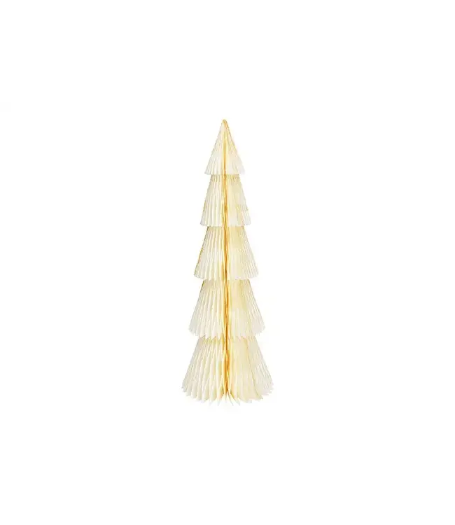 Display dennenboom Honingraat met glitter van FSC papier/karton wit (B/H/D) 20x60x20cm