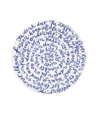 Royal Delft Bord Diskus! "Ja"