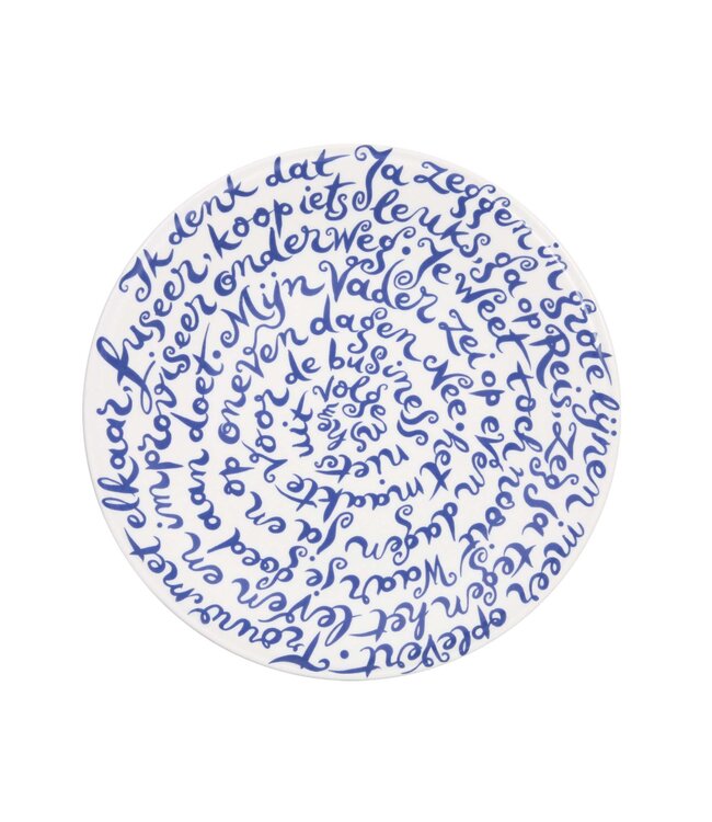 Royal Delft Bord Diskus! "Ja"