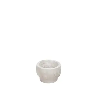 Uyuni Albast Kaarsenhouder pillar/tea light, Wit,  8x5 cm