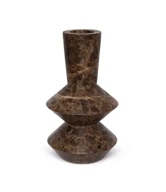 Rhombus Vaas Dark Emperador H35cm