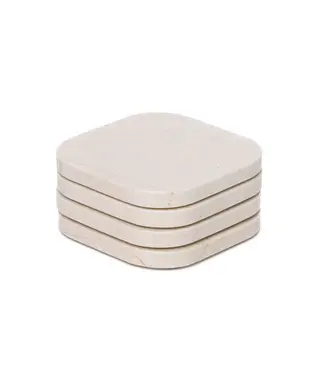 Onderzetter organisch beige 4 stuks