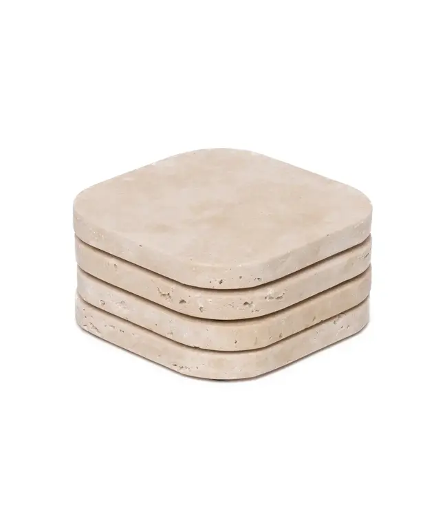 Mooisa Onderzetter organisch travertine  4 stuks