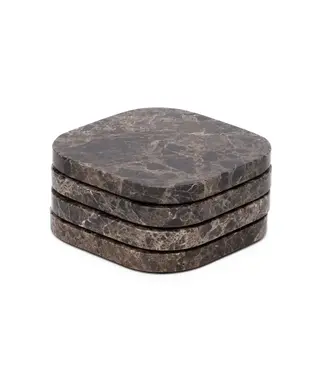 Onderzetter organisch bruin  4 stuks