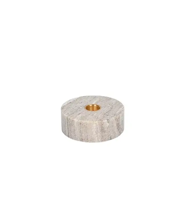 Uyuni Kaarsenhouder - marmer-  beige-3,5x10 cm