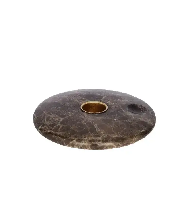 Uyuni Chamber kandelaar taper, Bruin 11,6x2 cm