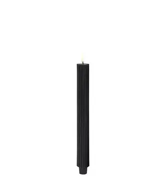 Uyuni LED dinerkaars grooved, zwart, Smooth, 2-pack, 3,2x25,5 cm
