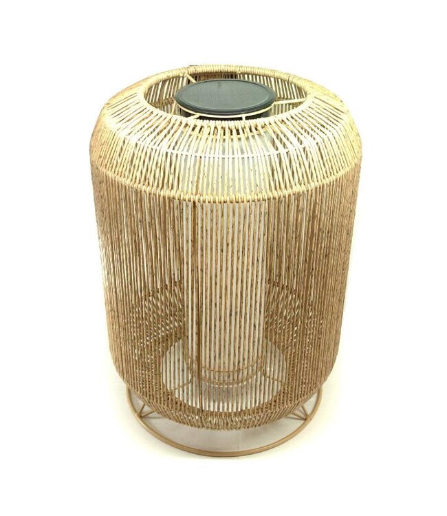 Danielius Natural PE solar LED lantern round S
