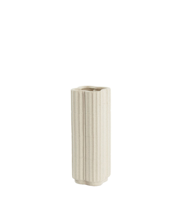 Vaas Ø15x35,5 cm CASTOR keramiek ecru