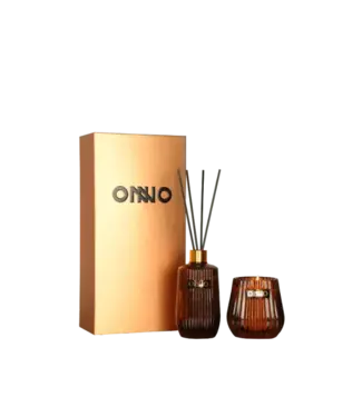 ONNO ECLECTIC GIFTSET 1: AMBER DIFFUSER 375ML & CANDLE GINGER FIG