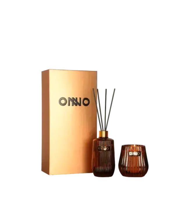 ONNO ECLECTIC GIFTSET 1: AMBER DIFFUSER 375ML & CANDLE GINGER FIG
