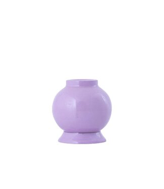 Ingere L. Purple round casted alu candle holder