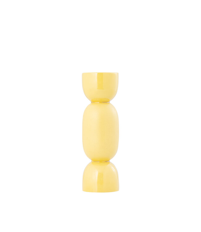 Cairy Yellow iron candle holder matt shiny combi S
