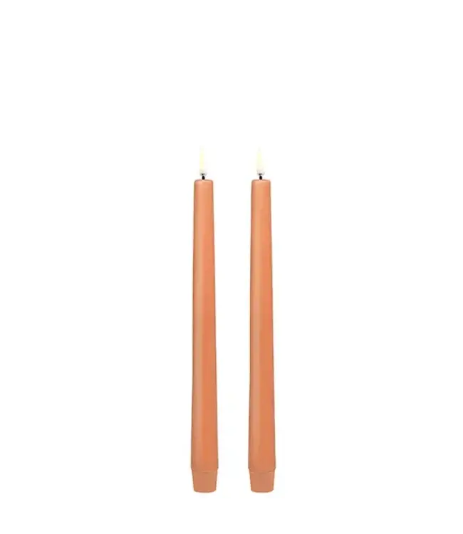 Uyuni Dinerkaarsen led - Abrikoos-2-stuks-  2,3x25 cm