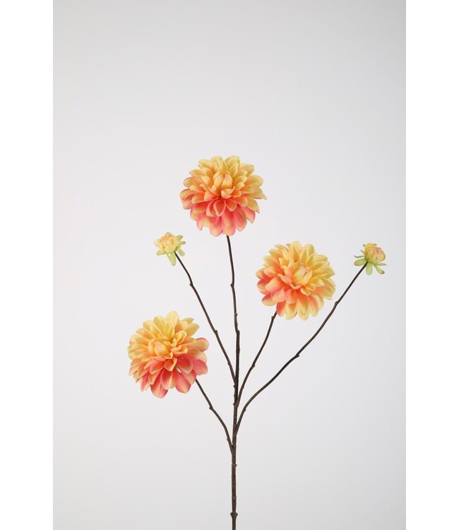 Dahlia Spray x5 90cm  geel