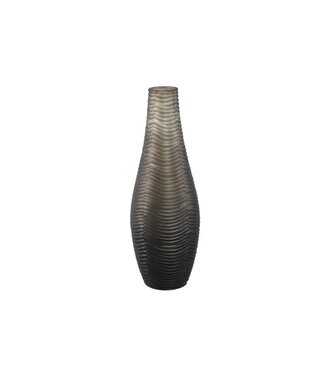 Elichi Brown round glass vase high small
