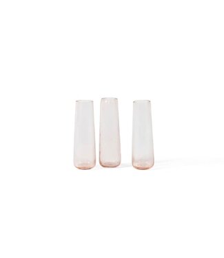 Dekocandle Mouthblown hammered Soliflower Salmon ø 5.5 x 18 cm