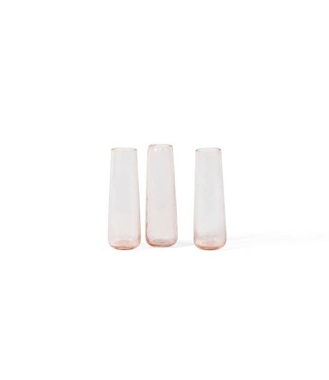 Dekocandle Mouthblown hammered Soliflower Salmon ø 5.5 x 18 cm
