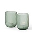 Dekocandle T-light holder round with vertical cutting (Green, ø 8,5 x 10