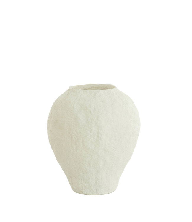 Vase deco Ø45x50 cm PANTOJA matt cream