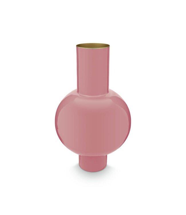pip Vase Metal Medium Pink 24x40cm