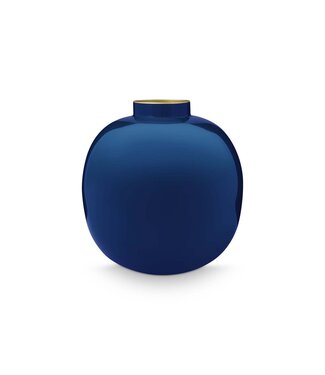 pip Vase Metal Blue 23cm