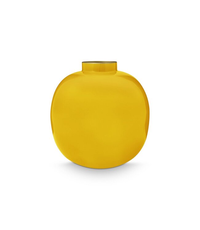 pip Vase Metal Yellow 23cm