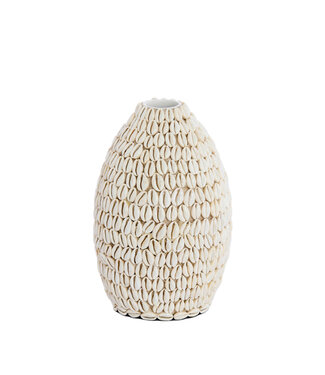 Vaas deco Ø19x28 cm SHELL crème