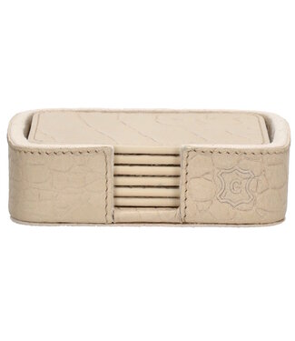 Chamada CARMEN-XS | Beige  Onderzetters vierkant - croco