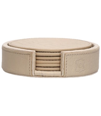 Chamada MEREL-XS | Beige Onderzetters rond - croco