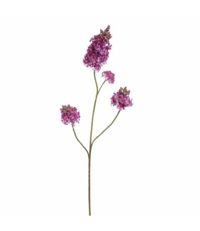 Sering x3 110 cm – Zijden seringentak in paars met 3 bloemtrossen