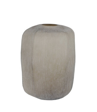 Vaas Ø33x42 cm PACENGO glas licht bruin