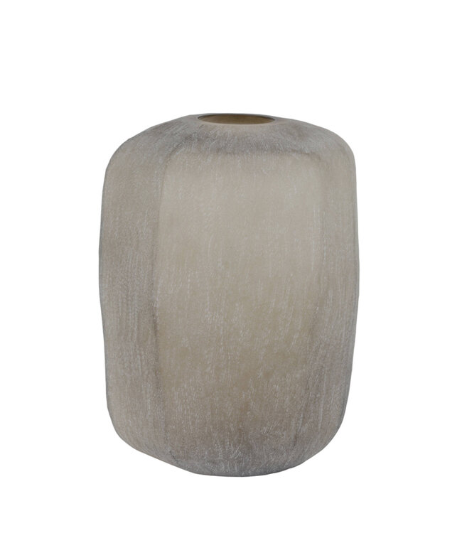 Vaas Ø33x42 cm PACENGO glas licht bruin
