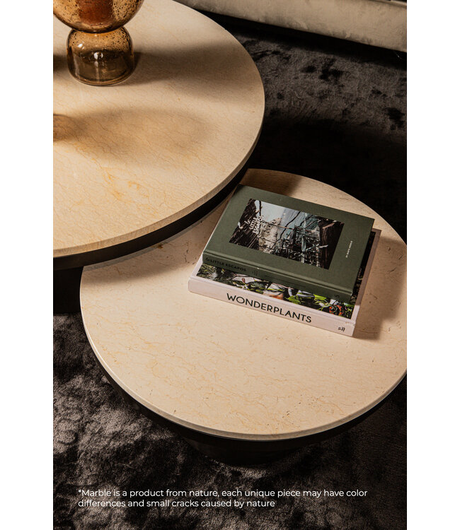 Bregt coffeetable low beige marble