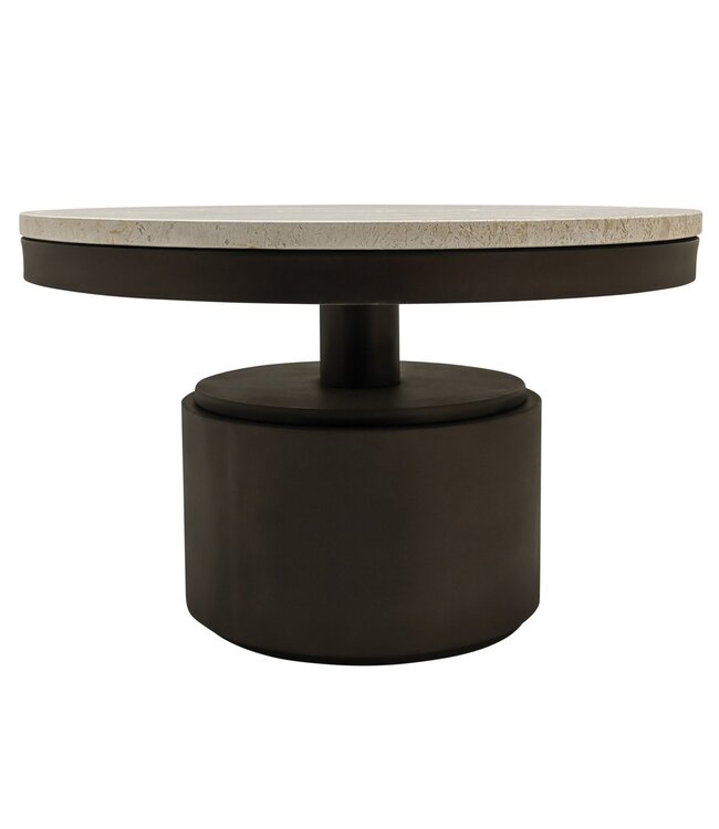 Bregt coffeetable low beige marble