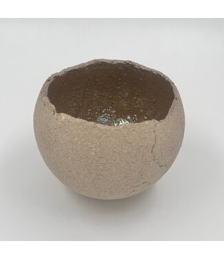 Ecri Living Bolivia Egg Buitenkant Steingrau 01.42 Binnenkant Macchiatto Parel 04.20