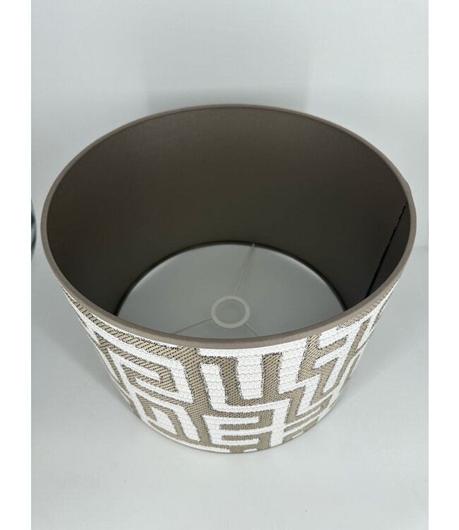 Lampenkap doolhof taupe 35 cm