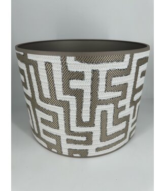 Lampenkap doolhof taupe 35 cm