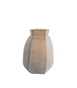 Vaas 28x25,5x40 cm VELIKO glas donker bruin