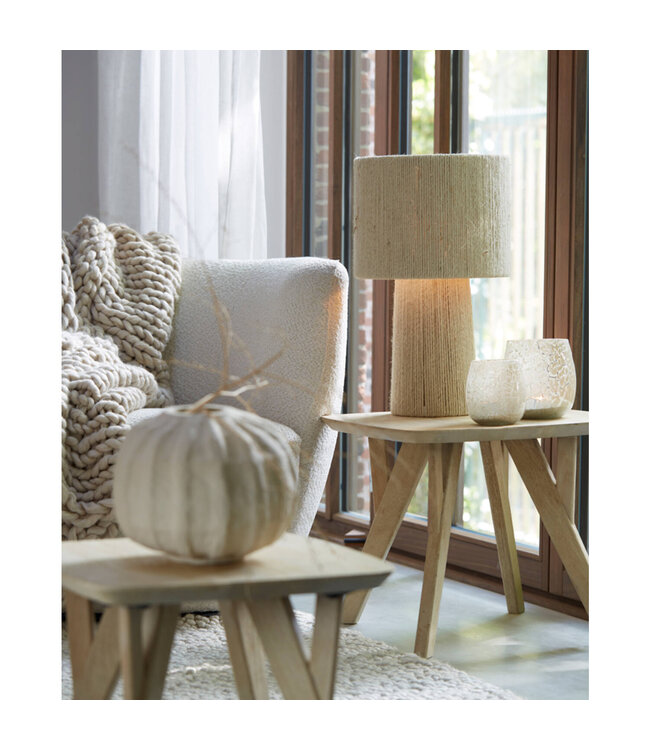 Table lamp Ø31,5x51 cm PITINO jute cream