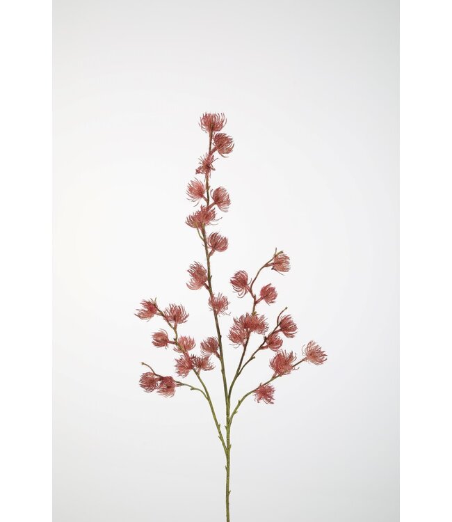 Clematis Seed Pod kunsttak roodbruin – zijden zaadboltak 103 cm hoog