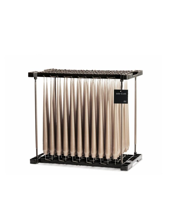 ester&erik Ester & Erik klassieke dinerkaars 32 cm in Nougat, 100% paraffine, katoenlont, brandtijd ca. 8 uur