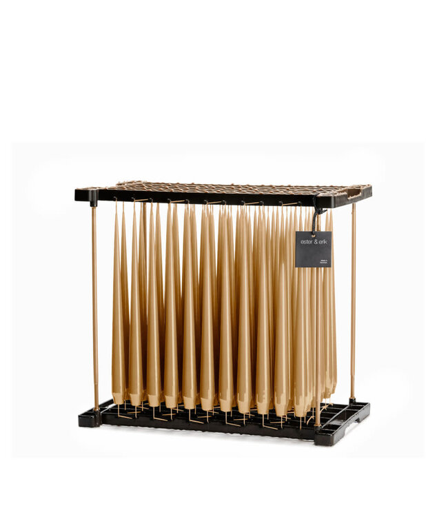 ester&erik Ester & Erik klassieke dinerkaars 32 cm in Almond, 100% paraffine, katoenlont, brandtijd ca. 8 uur