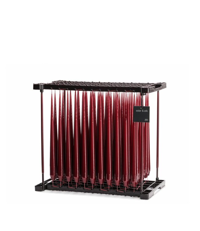 ester&erik Ester & Erik klassieke dinerkaars 32 cm in Deep Wine, 100% paraffine, katoenlont, brandtijd ca. 8 uur