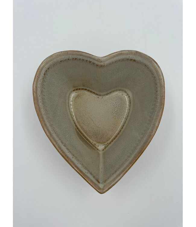 LOVE - Hart 16x6.5 - Crême D'argile
