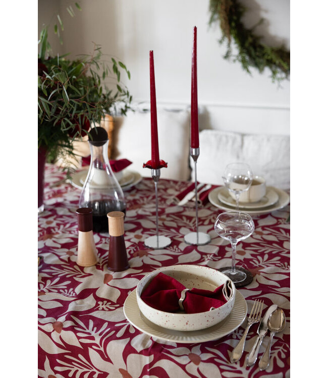Tafelkleed Edith bordeaux