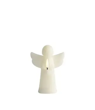 Uyuni Led-candle-Engel– oyster grey – 11×15,5 cm