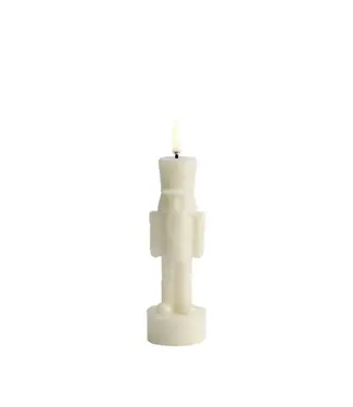 Uyuni Uyuni LED-kerstkaars Notenkraker – oyster grey – 6×16,5 cm
