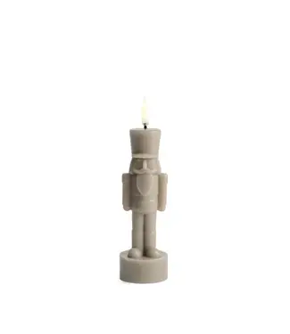 Uyuni LED-kerstkaars Notenkraker – zandkleur – 6×16,5 cm